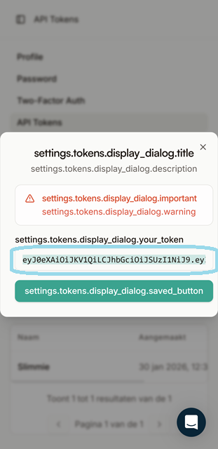 API Token Create 3